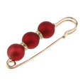 thumbnail image 1 of Milaget Broche de Fête Ornée de Trois Perles, Épinglette Broche pour Robe de Mariée, Rouge Soirée, 1 of 9