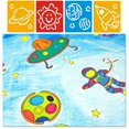 thumbnail image 3 of CUIKOSAER 6Pcs Children's Exquisite Toys Plastic Dinosaur Picture Drawing Template Kids Stencils Toy Rulers Puzzle L4N9, 3 of 9