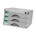 thumbnail image 2 of Rongfmy File Cabinet Aluminum Alloy with Lock Business Desktop Drawer Filing Cabinet With 3 Drawers, 2 of 9