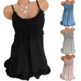 thumbnail image 3 of CAROOTU Robe à Bretelles pour Femmes Mini Débardeur en Dentelle Sans Manches Fête Été Plage Robe Courte Grande Taille, 3 of 7