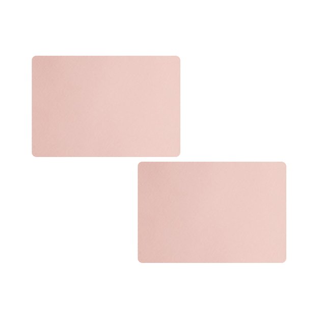 Oleegame 2PC Placemat Leather Placemat Home Double Sided Rectangular Insulated Table Mat Restaurant Hotel Western Food Mat Waterproof Dinner Plate Mat Pink