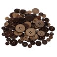thumbnail image 2 of 100 Pcs Boutons Assortis en Noix de Coco Ronds Flatback 4 Trous Boutons en Bois Diy, 2 of 7