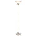 thumbnail image 1 of Lavish Home 72-Torch-3 Torchiere Floor Standing Lamp Light With Sturdy Metal Base, Brushed Silver (New Open Box), 1 of 4