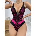 thumbnail image 5 of Classic Sexy Floral Lace Tie Front Teddy Bodysuit, 5 of 5
