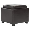 thumbnail image 5 of Safavieh Harrison Single Tray Leather Tray Ottoman in Brown, 5 of 5