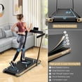 thumbnail image 3 of SuperFit 2.25HP 2 in 1 Dual Display Folding Treadmill Jogging Machine W/APP Control Yellow, 3 of 10