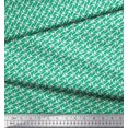 thumbnail image 2 of Soimoi Green Poly Georgette Fabric Diagonal Arrow Printed Craft Fabric by the Yard 42 Inch Wide, 2 of 3
