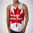 thumbnail image 2 of Txeol Drapeau Canadien Feuille d'Érable du Canada T-Shirt Sans Manches pour Homme Sport Culturisme Débardeur Chandails Entraînement Musculaire, Rouge, TTG, 2 of 6