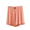thumbnail image 2 of SDNall Short d'Été pour Femmes à Jambe Grand, Taille Haute, Sortie, à Lacets, Uni, 2 of 9