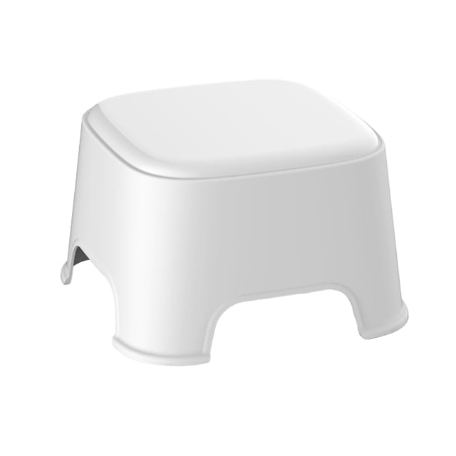 Btomtd Plastic Stool Household Mini Stool, White