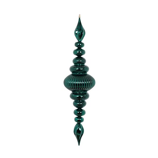 Vickerman M183862 41 in. Sea Blue Shiny Finial Ornament