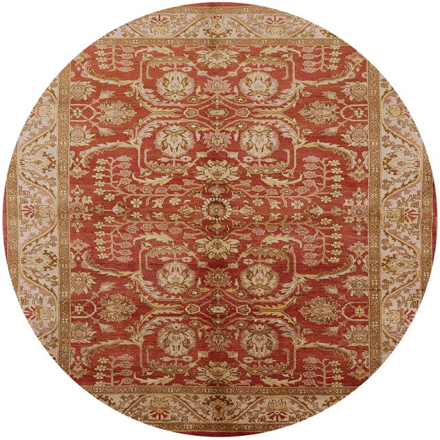 Ahgly Company Machine Washable Indoor Round Industrial Modern Brown Sand Brown Area Rugs, 3' Round