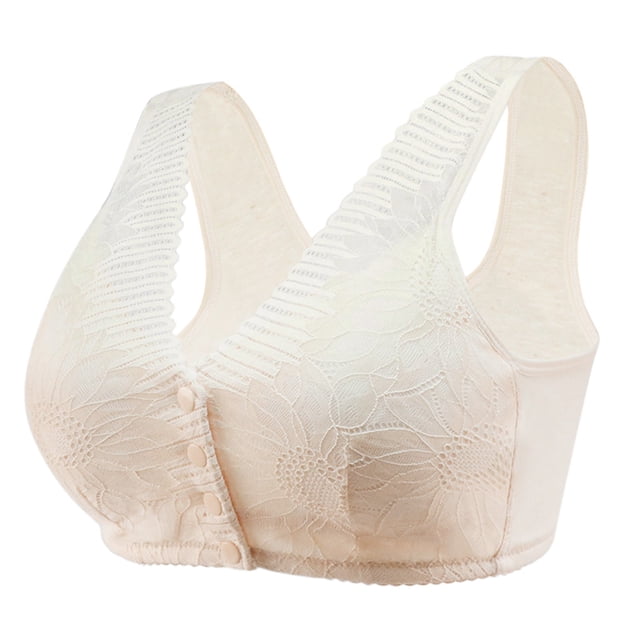 Clearance Sale 2025 Intimates Women's Adjustable Sports Front Closure Extra-Elastic Breathable Lace Trim Bra