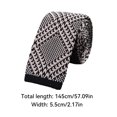 thumbnail image 2 of Cravate Fine Ajustée Unie Formelle en Tricot pour Homme, 2 of 7
