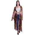 thumbnail image 1 of Moomaya Cardigan Long en Georgette Imprimée pour Femmes, Vêtements de Plage, Cache-Maillot, 1 of 5