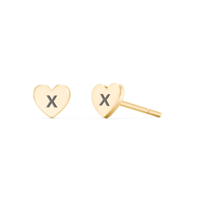 Initial Stud Earrings