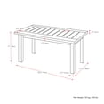 thumbnail image 2 of CorLiving Miramar Solid Hardwood Outdoor Slat Top Coffee Table, Brown, 2 of 7