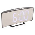 thumbnail image 4 of Réveil Numérique Miroir, Horloge Numérique à Design Courbé pour Déco pour Chambre à Coucher LED Bleue, 4 of 8