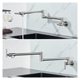 thumbnail image 4 of Pot Filler Double Joint Spout Folding Stretchable Swing Arm Wall Brass Kitchen Faucet Single Hole Two Handle Kitchen Sink Faucet ,bar Laundry RV Farmhouse, 4 of 7