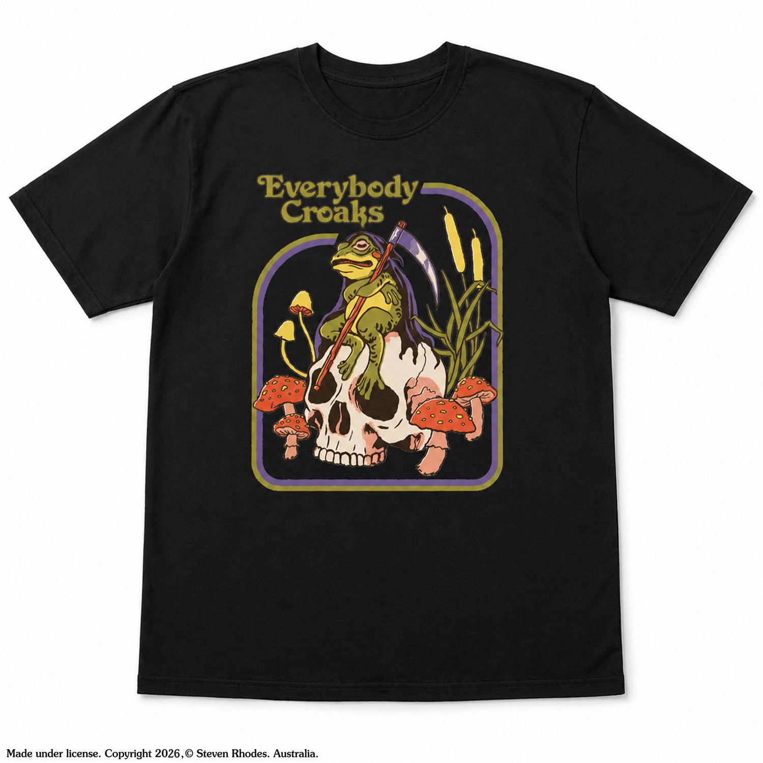 T-Shirt Graphique Steven Rhodes Everybody Croaks pour Hommes