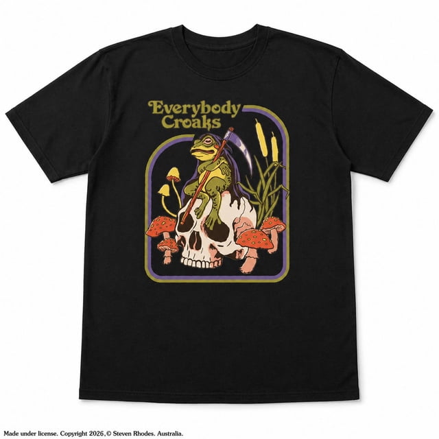 T-Shirt Graphique Steven Rhodes Everybody Croaks pour Hommes