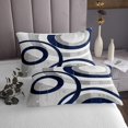 thumbnail image 3 of Erosebridal Gray Navy White Coverlet Set Twin, Abstract Swirl Circle Bedding Set, Geometric Bedroom Decor 2pcs, 3 of 5