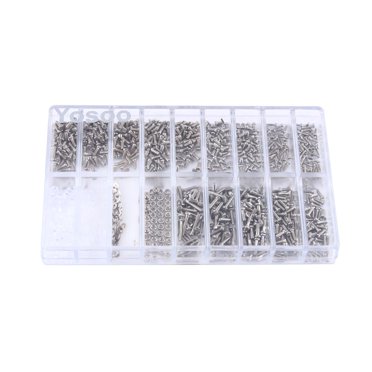WALFRONT Micro Lunettes de Soleil Vis Fines Écrou Réparation Montre, 1000 Pcs Micro Lunettes Lunettes Vis Fines Écrou Réparation Montre