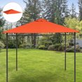 thumbnail image 2 of Outsunny 10' x 10' Square Gazebo Canopy Replacement UV Protected Top Cover Sun Shade Orange, 2 of 10