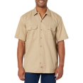 thumbnail image 2 of Dickies Mens Short-Sleeve Work Shirt, M, Khaki, 2 of 6