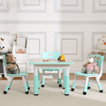 thumbnail image 3 of Kids Table and Chairs Set, Height Adjustable Kids Desk with 4 Chairs for Ages 2-10, Multi-Activity Kids Arts Table with Graffiti Desktop and Non-Slip Legs for Classrooms Daycares Home, 3 of 7