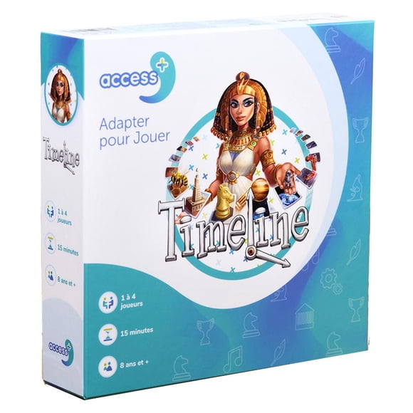 Access + - Timeline - French Version - Includes 3 Difficulty Levels - Designed for People With Cognitive Disorders - Ages 8+ - 15 Minutes of Play Time - 1-4 Players