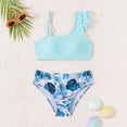 thumbnail image 2 of with Swimsuit for Toddler Girl Girls Swimsuit Two Pieces Bikini Set Ruffle Bathing Suits Bikini Swimwear, 2 of 7