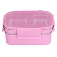 thumbnail image 3 of Bento Box, Recyclable Multipurpose Stainless Steel Bento Box Double Layer Safe Reusable With Compartment For School For Office For Travel Black,Pink,Green,Blue, 3 of 8