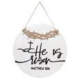 thumbnail image 1 of Agiferg He Is Risen Panneau de Pâques Décoration de Porte d'Entrée Suspension de Porte Printemps Decor Home Decor, 1 of 3