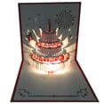 thumbnail image 1 of Unique 3D Pop-Up Cake Musical Birthday Card with LED Yellow Light - Cute Handwritten Greeting Card for Kids, Eco-Friendly Paper Cut Design, Includes Matching Envelope, Perfect Birthday Party, 1 of 6