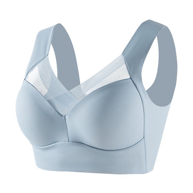 Kcodviy Women's Large Strapless Lace Sports Bras for Women Tank Top Thin Side Bras for Plus Size Women Fold Side Breast Gather Compression Bra for Women Adjustable Bra