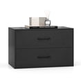 thumbnail image 1 of Costway 2-Drawer Stackable Storage Organizer with Anti-Topping Kits Stacking Drawer Chest Black, 1 of 9