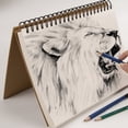 thumbnail image 2 of 1 pc Spiral Sketch Book Drawing Pad Kraft Cover Blank White Paper For Painting Drawing, 2 of 7