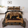 thumbnail image 2 of Erosebridal Ensembles de Literie Farmhouse Ours Très Grand avec Couette, Insert de Couette Brun, Décor Thème Rustique, Réversible 3 Pcs, 2 of 8