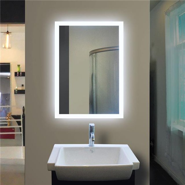 ML5300W2436 Miroir de Loisirs Extérieur avec Givrage sur les 4 Bords, Blanc