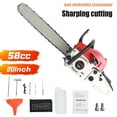 thumbnail image 2 of 1 Set Gas Chain Saw High Power Multifunction 58 Cubic Centimeter Rust Resistant Wood Chainsaw for Wood Cutting, 2 of 8