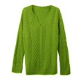 thumbnail image 4 of Pull en Tricot à Manches Longues à Motif Décontracté Solide pour Femmes, 4 of 5