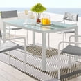 thumbnail image 2 of Modway Raleigh Table à Manger d'Extérieur en Aluminium et Verre de 59 Pouces pour Patio, Blanc, 2 of 5