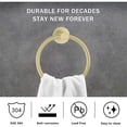 thumbnail image 2 of jesticaly Towel Ring Practical Fixing Rings Hanging Rack Exquisite Towels Hangers for Wall Hanger Stand for Home Bathroom Kitchen Use Golden 1Set, 2 of 6