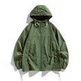 thumbnail image 1 of RXIRUCGD Ensemble de Protection Solaire pour Homme Veste Décontractée à Manches Longues avec Capuchon, Vert Armée, Taille : M, 1 of 6