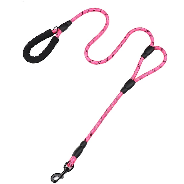 Dog Leash Reflective Nylon Double Handles Pet Walking Leash Dog Training Leash