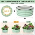 thumbnail image 2 of AKDSteel 2 - Pack Round Galvanized Raised Garden Bed - 2FT/3FT/4FT Sizes - Outdoor Flower & Vegetable Bed - Heavy - Duty & Open - Bottom Design, 2 of 9