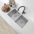thumbnail image 2 of Stylish Undermount 32" Stainless Steel Double Bowl Kitchen Sink with Grids & Strainers S-301G, 2 of 11