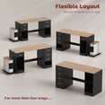 thumbnail image 4 of 55" Black Wood Grain Computer Desk with 4 Drawers & Adjustable Shelf | Home Office & Study PC Stand, 4 of 7
