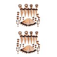 thumbnail image 2 of Transemion 36 Pieces Ear Gauges Stretching Kit Expanders 14G-00G Plugs Rose Gold 36 Pcs 2Set, 2 of 6